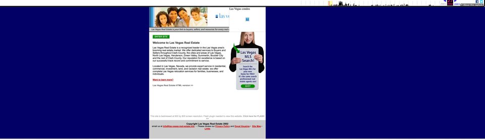 Las-Vegas-Real-Estate.info website, 2002