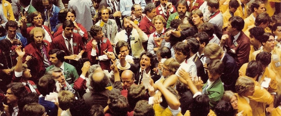 Chicago Mercantile Exchange trading floor, 1983